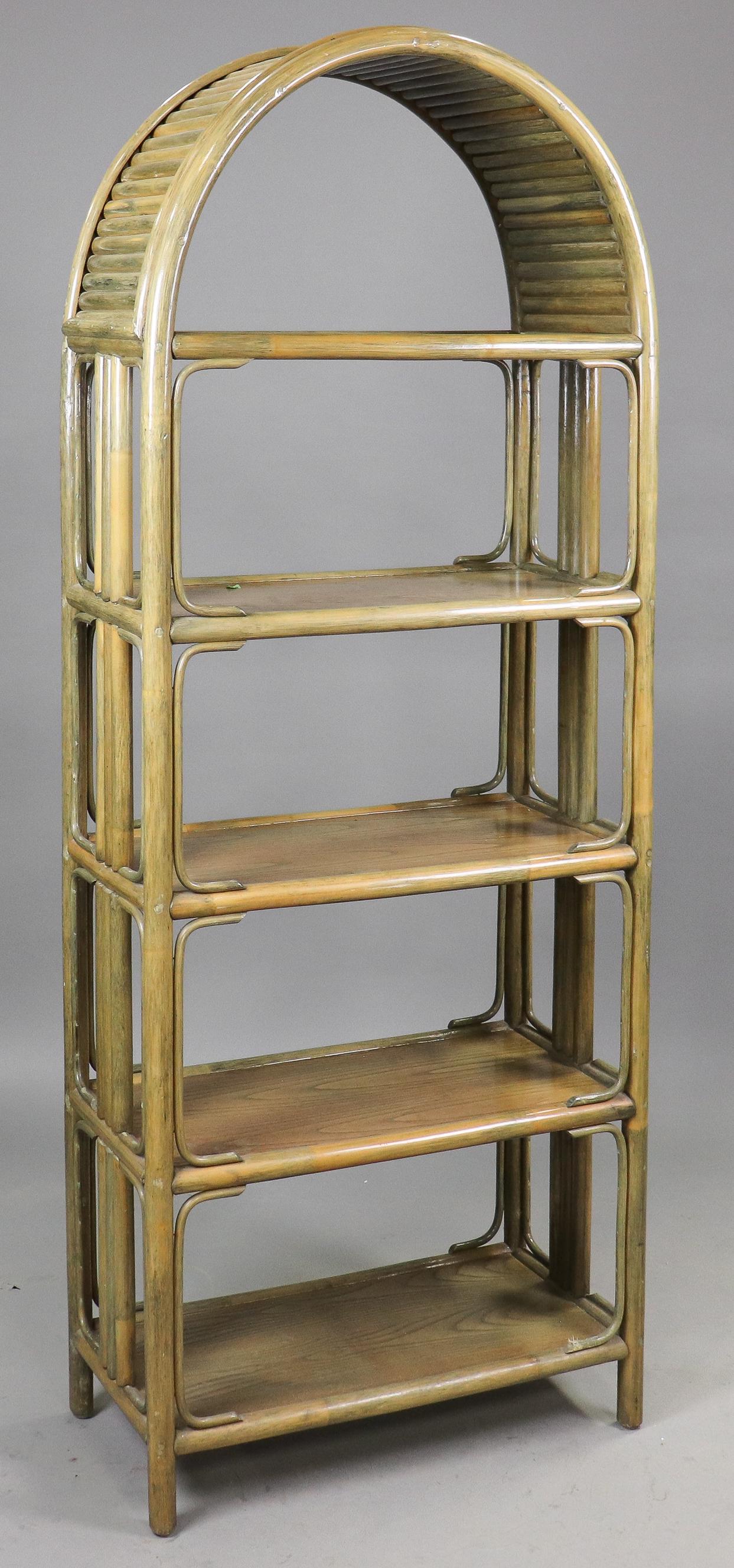 Faux Bamboo Open Bookshelf / Display Shelf (1 of 5)