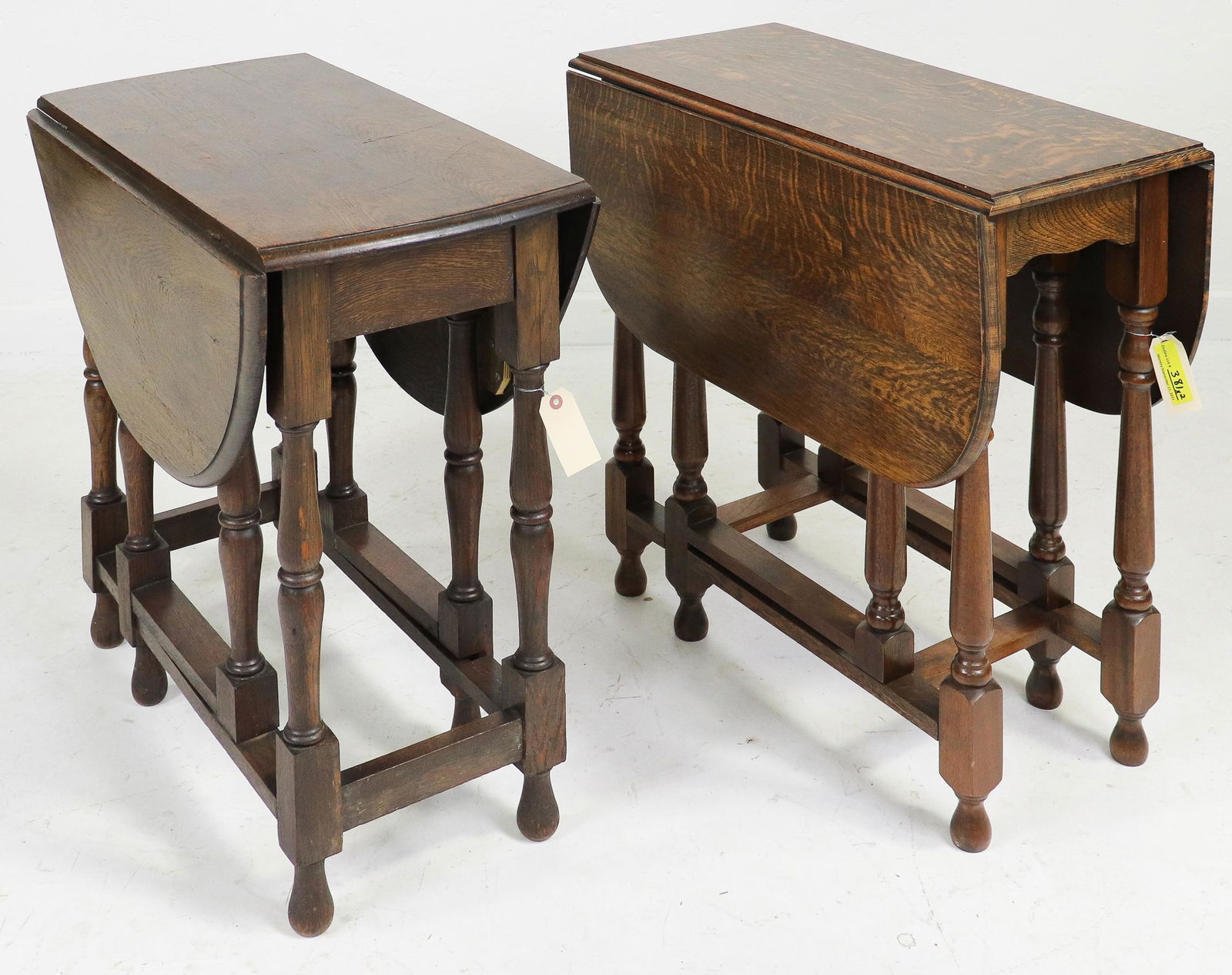 2 British Oak Drop Leaf Tables (1 of 6)