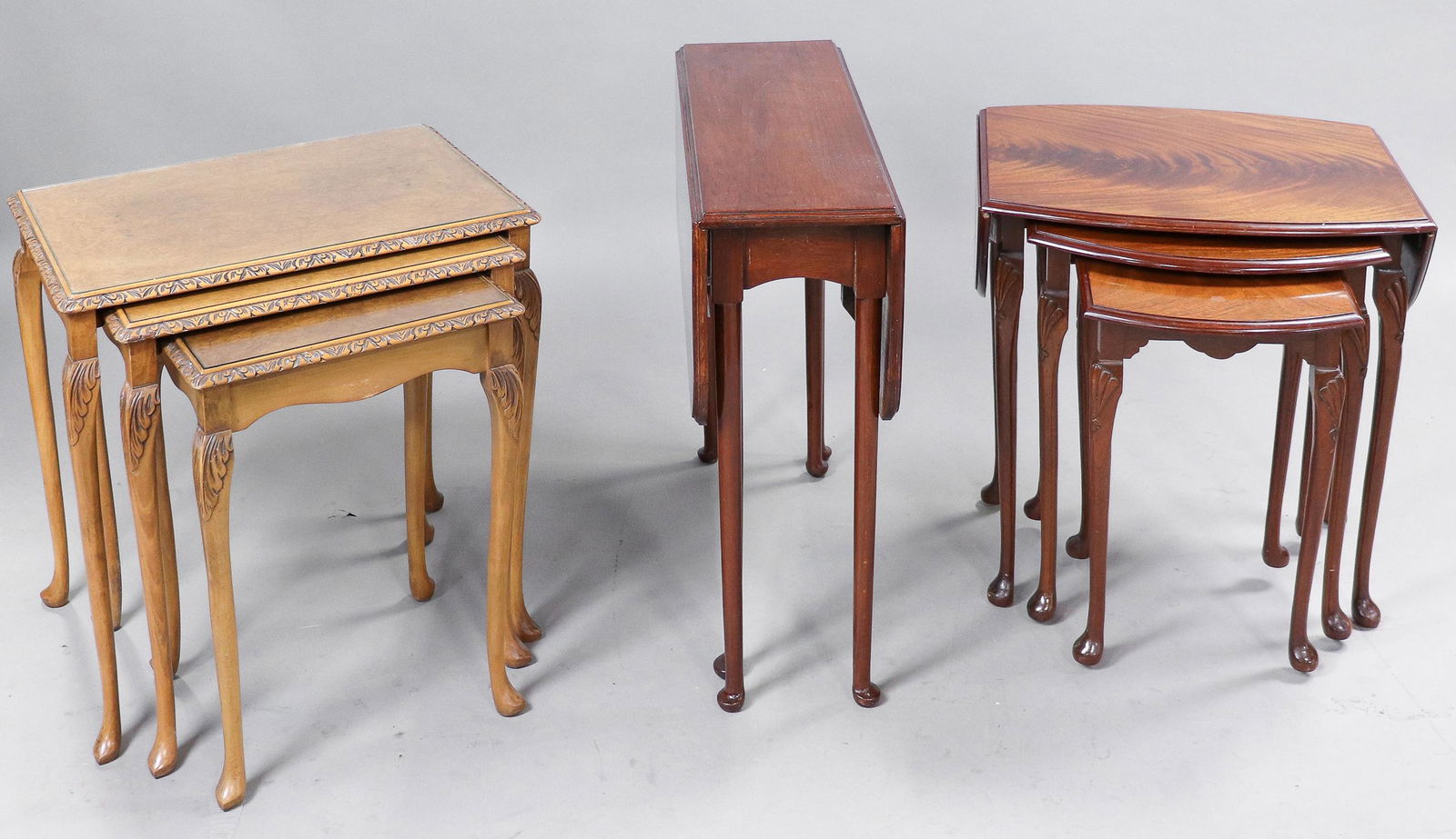 Drop Leaf Table & 2 Sets of Nesting Tables (1 of 3)