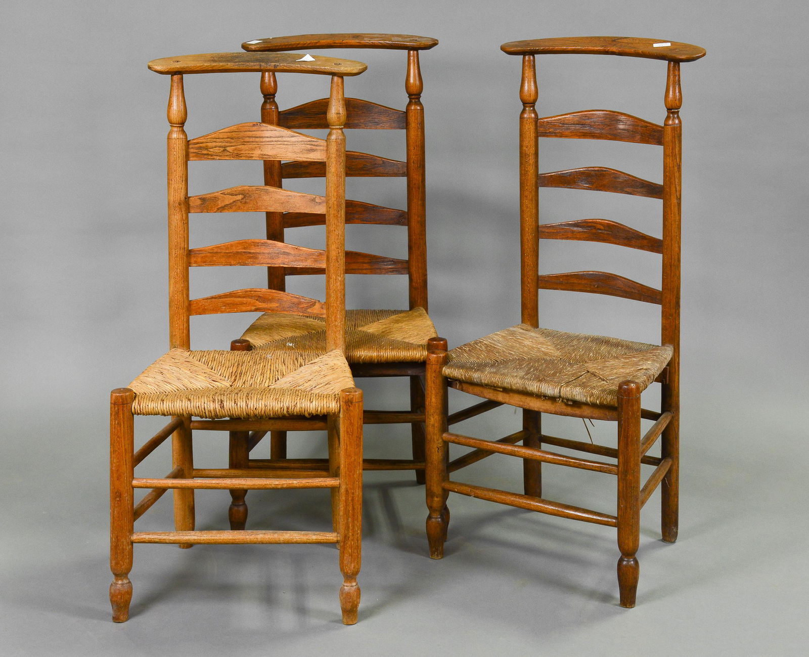 3 Rush Seat Religious Chairs / Kneelers (1 of 3)
