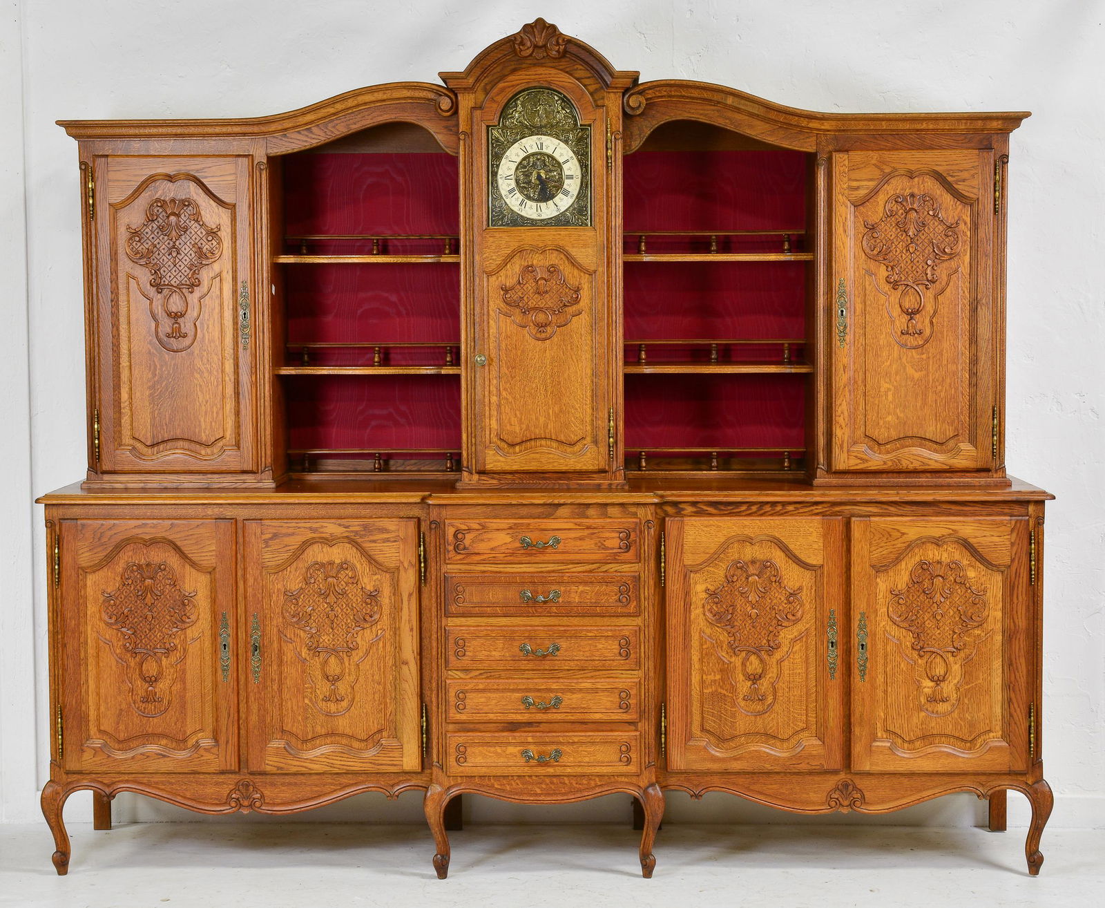 Louis XV Style Large Vasselier With Mobilier Clock (1 of 9)