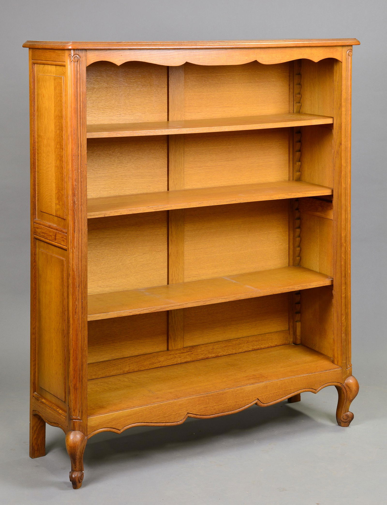 Louis XV Style Oak Open Bookshelf (1 of 2)