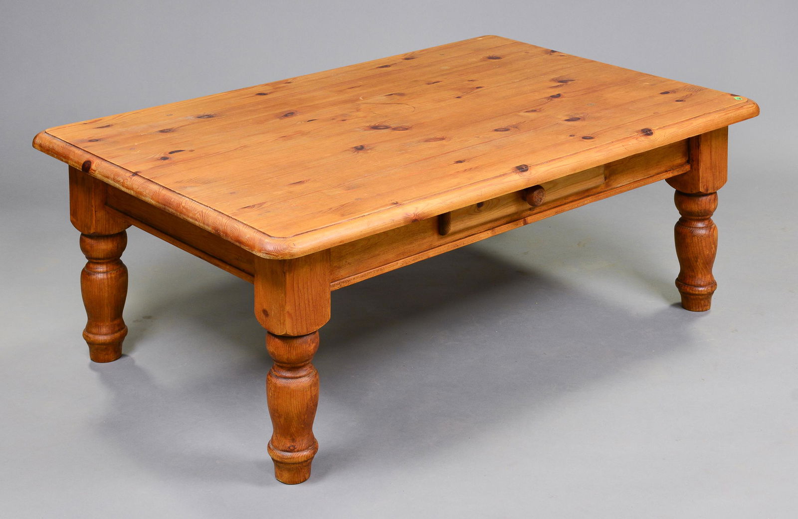 Pitch Pine Coffee Table with Drawer (1 of 4)