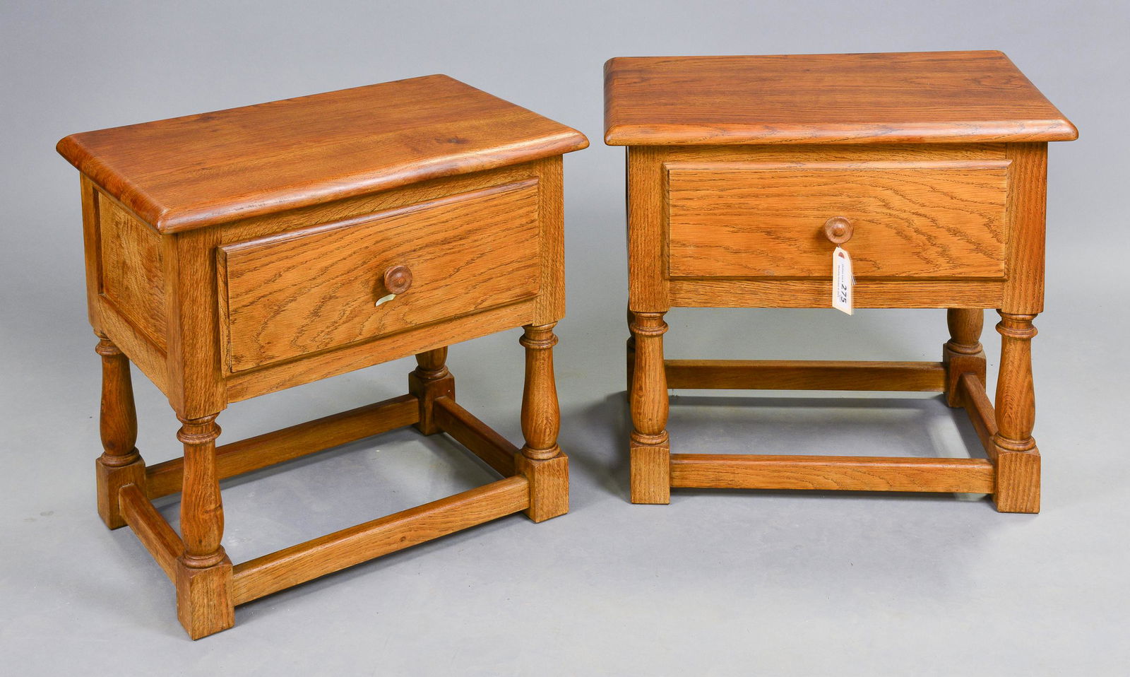 2 Oak Single Drawer Occasional Tables / Nightstands (1 of 3)