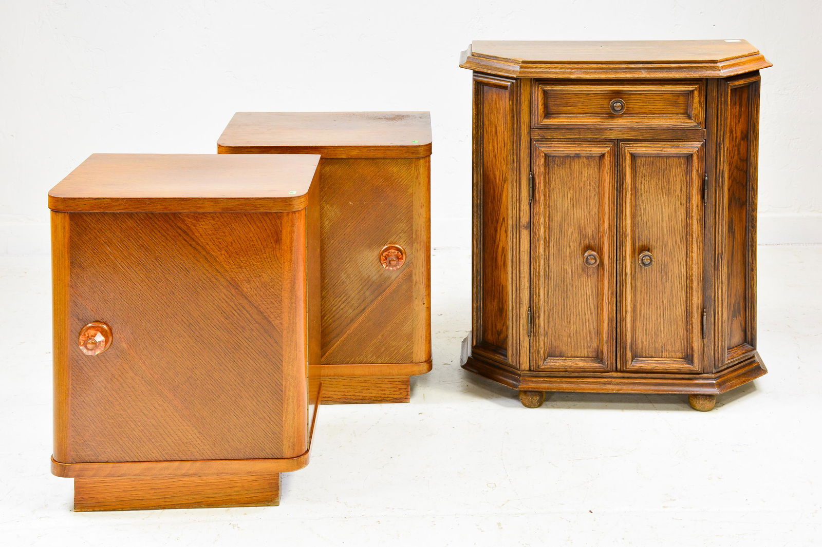 3pc - Occasional Cabinet & 2 Deco Style Nightstands (1 of 2)