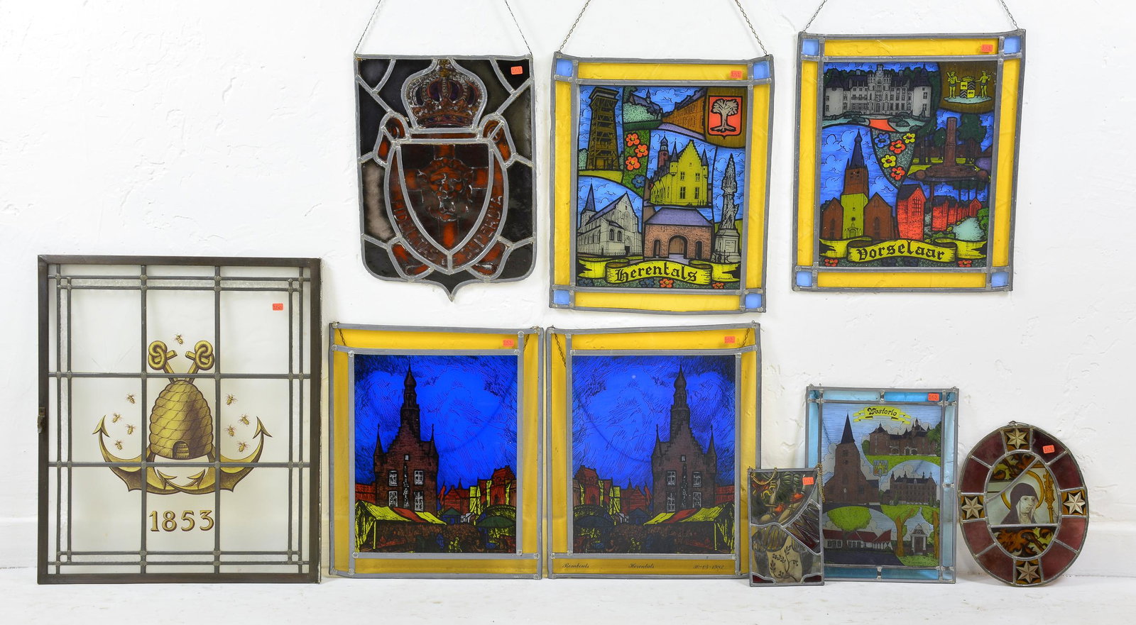 9pcs Assorted Stained Glass Windows (1 of 5)
