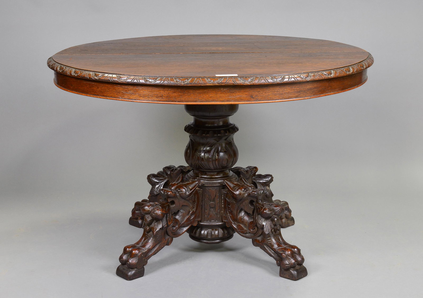 Louis XIII Style Carved Oak Hunt Table (1 of 7)