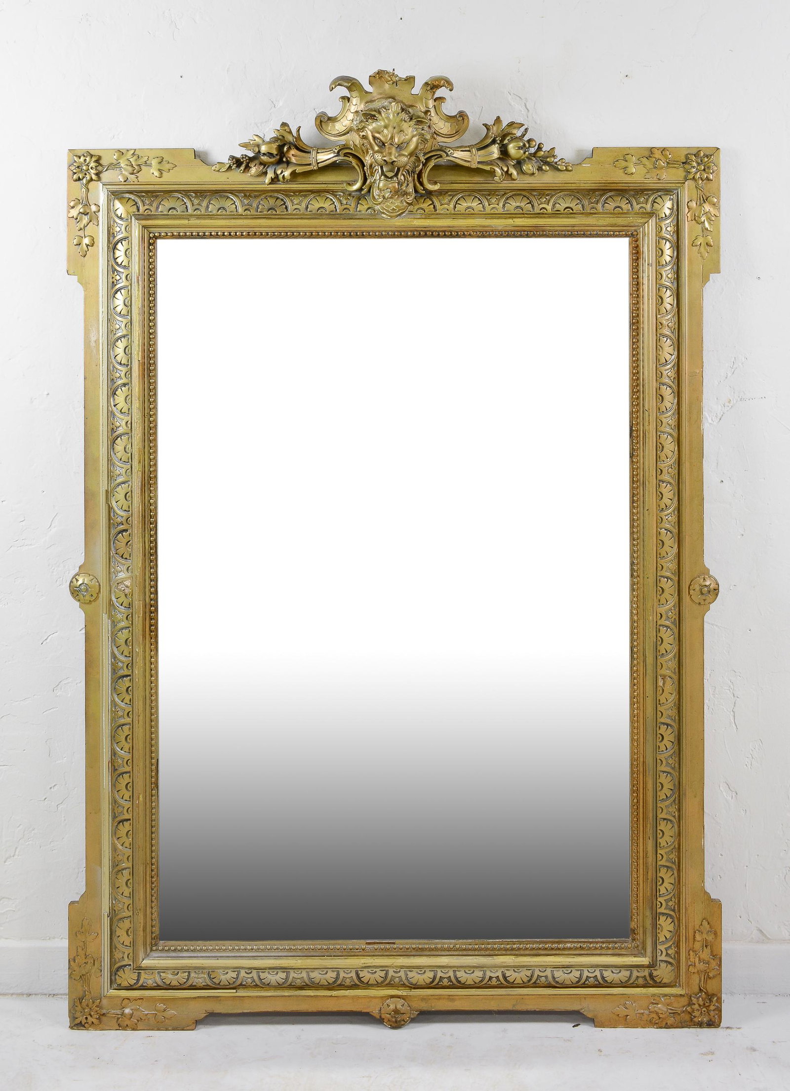 Napoleon III Style Gilt Framed Lion Mask Mirror (1 of 5)