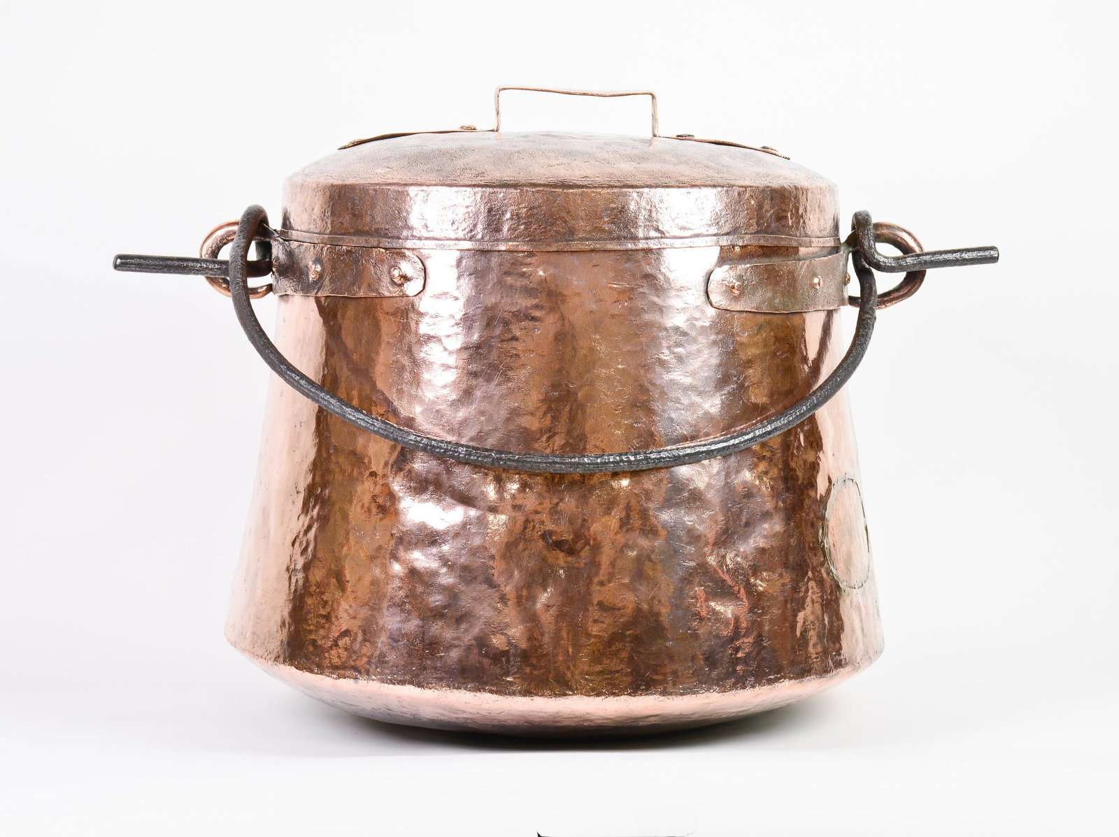 Huge Antique  French Copper Jam Pan / Pot with Lid (1 of 1)