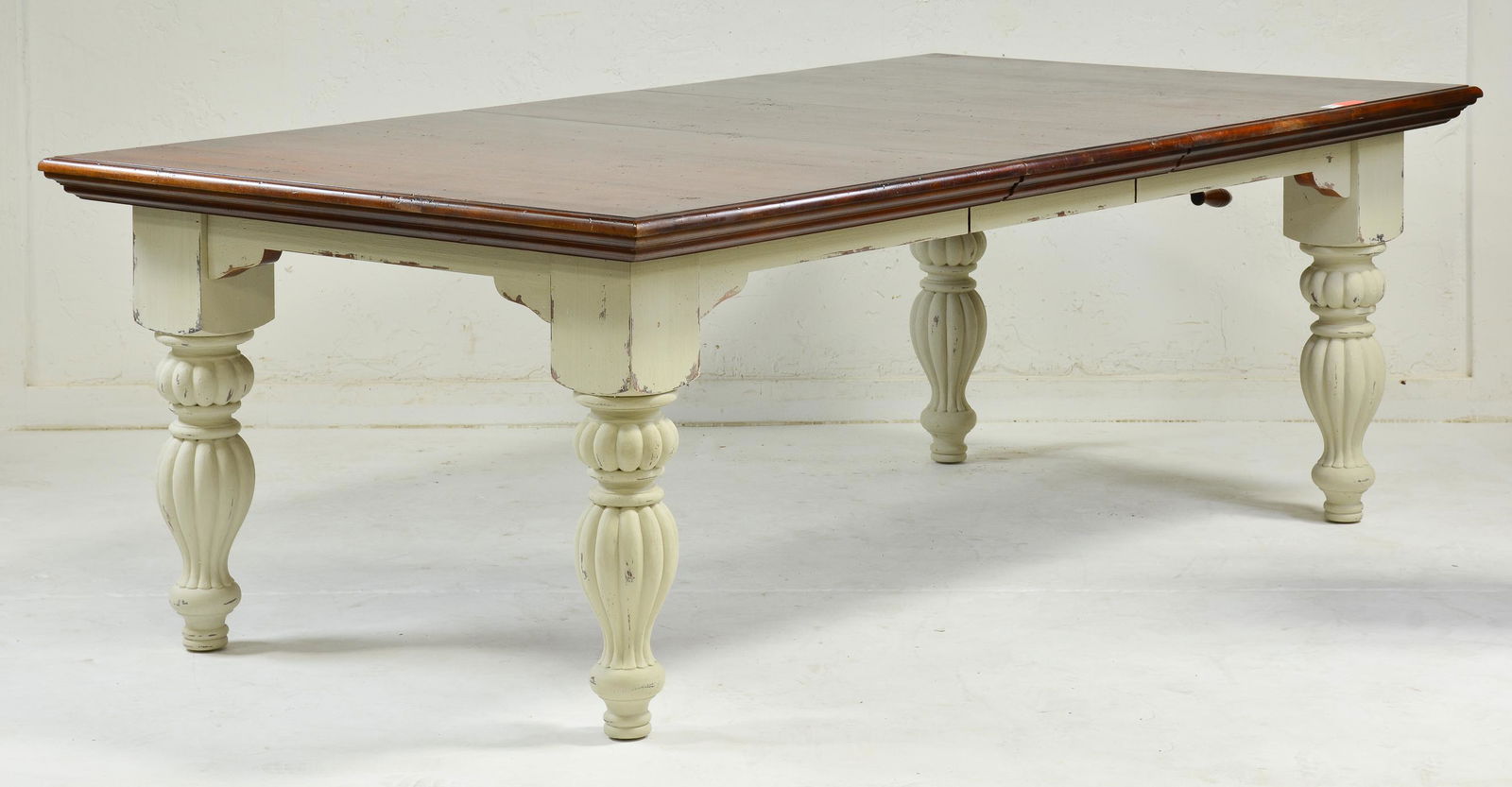 New Item, Sofia Painted Base Farm Table With 2 Leaves (1 of 5)