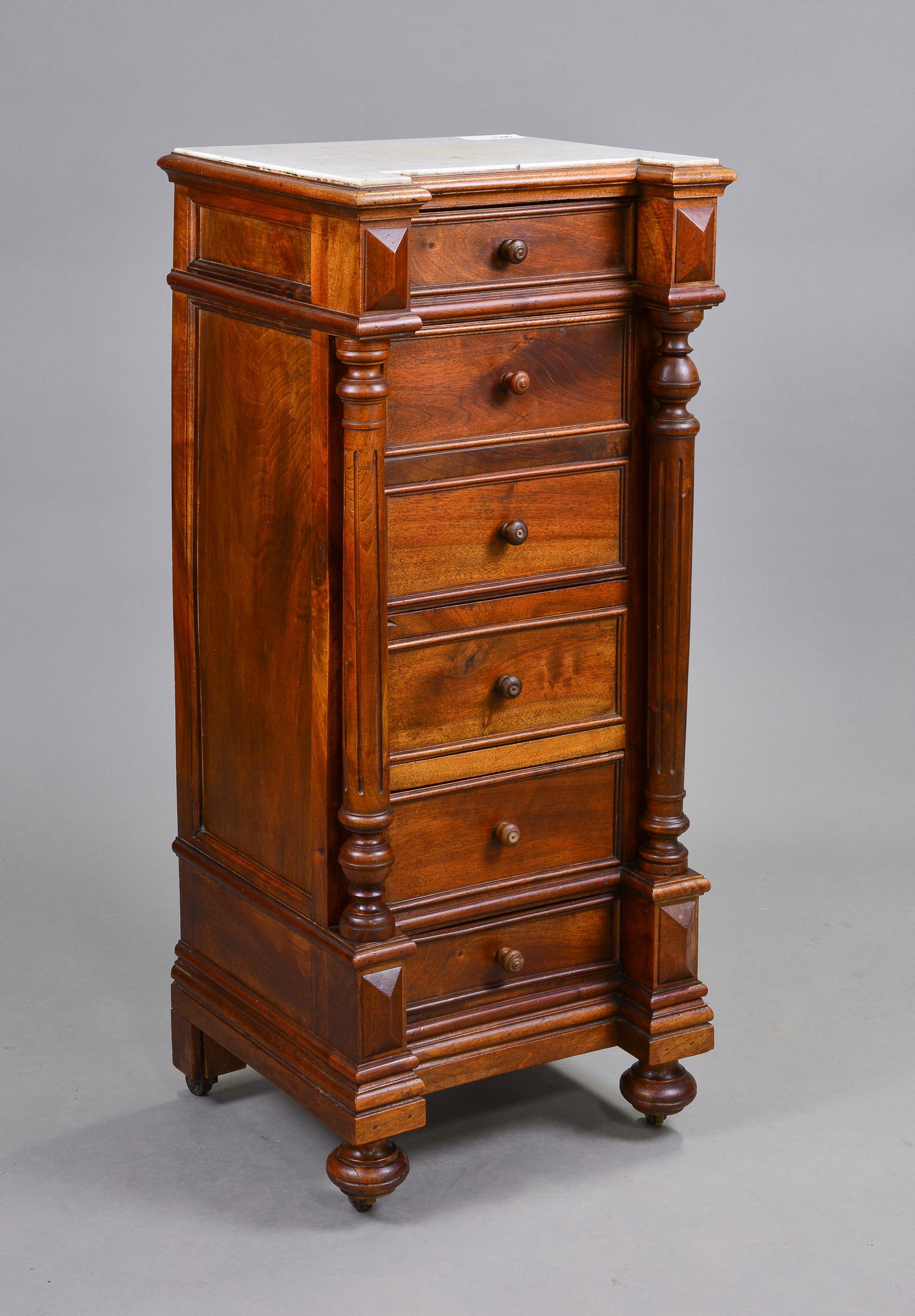 Louis XVI Style Marble Top Pot Cupboard / Chest (1 of 5)