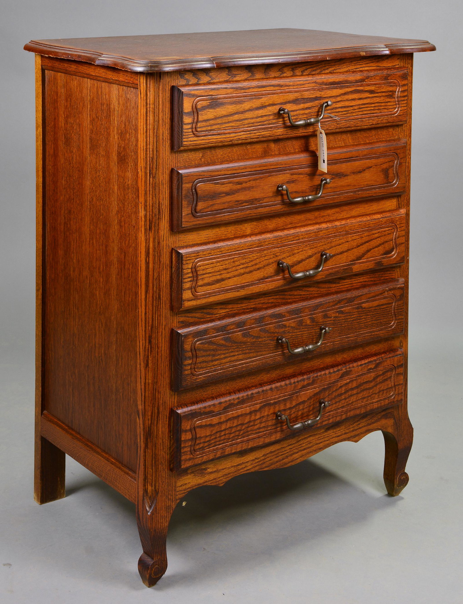 Louis XV Style Oak 5 Drawer Chest (1 of 4)