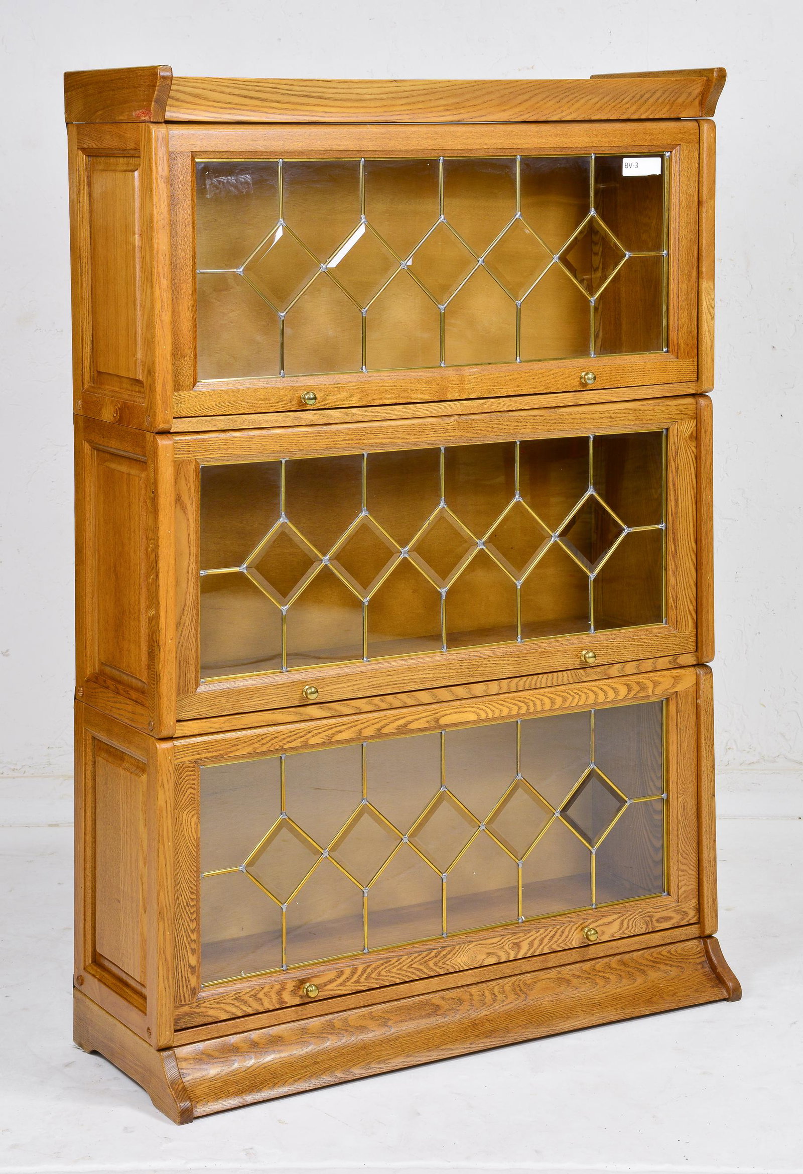 3 Stack Oak Lawyers / Barristers Bookcase #1 (1 of 4)