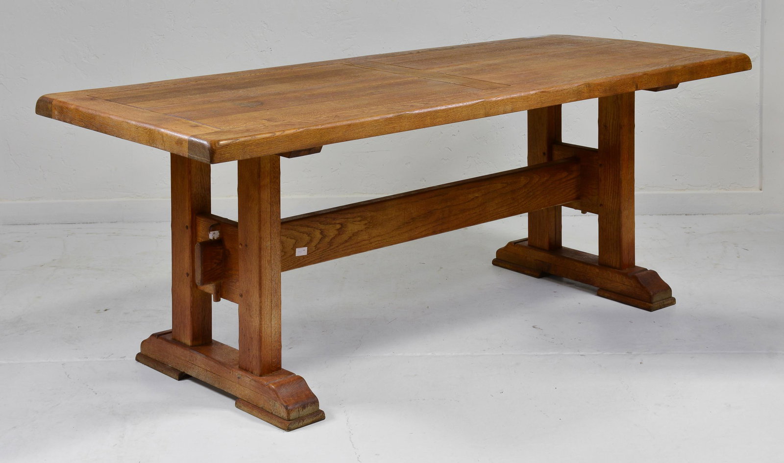Oak Farm Table with Trestle Base (1 of 5)