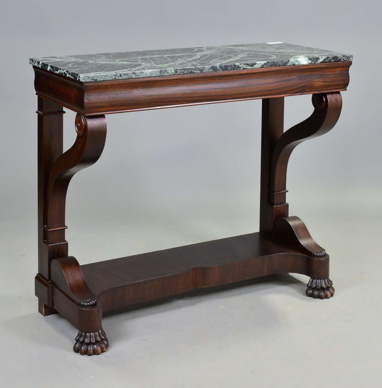 Louis Philippe Style Green Marble Top Console (1 of 3)