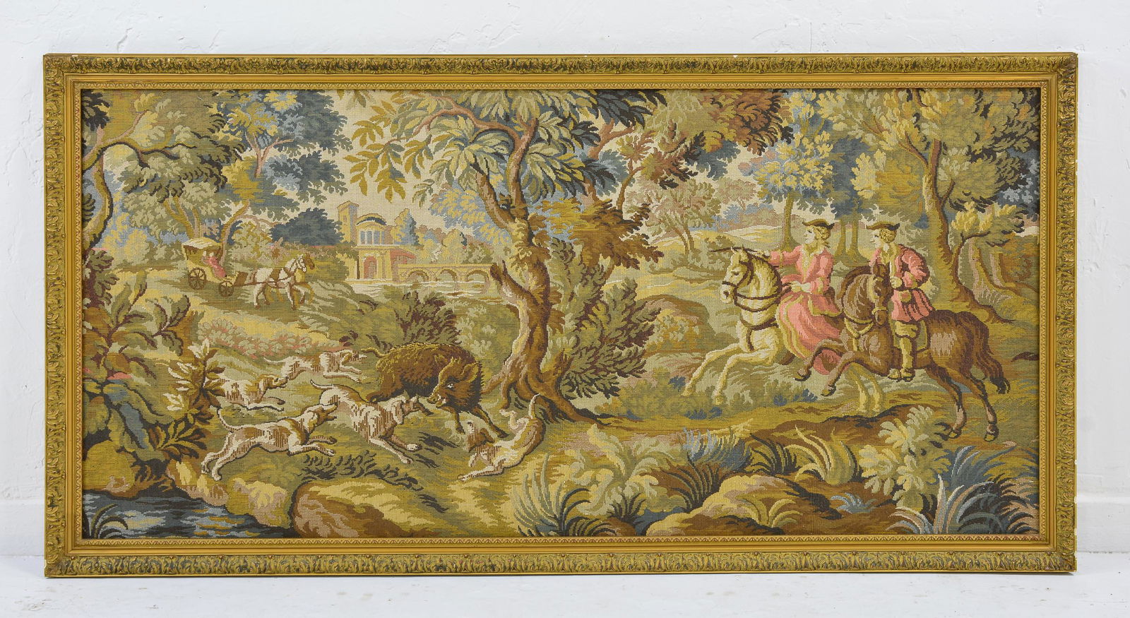 Gold Gilt Framed Needlepoint Tapestry #2 (1 of 4)