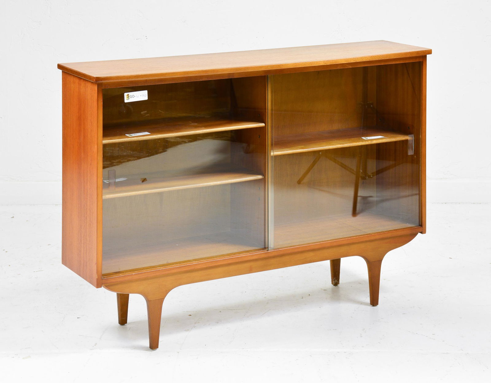 Mid Century Modern Teak Bookcase - Sliding Glass Doors (1 of 3)