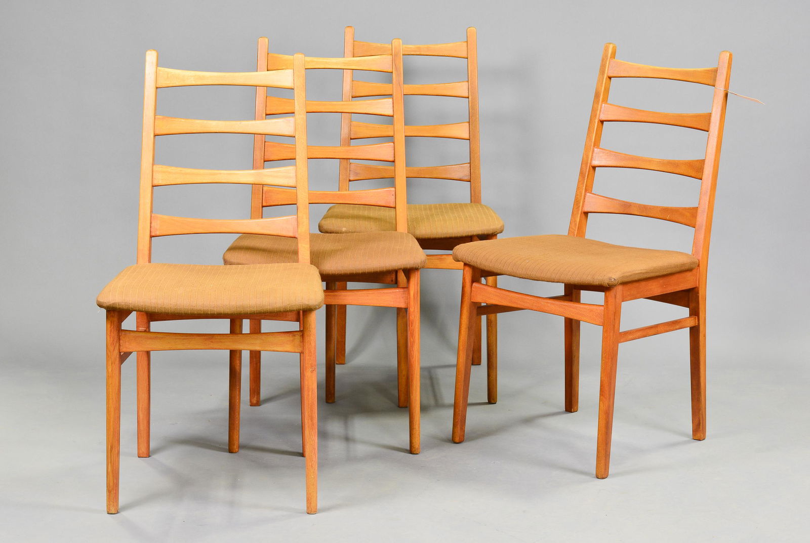 4 Mid Century Modern Teak Chairs- Ladder Back (1 of 3)
