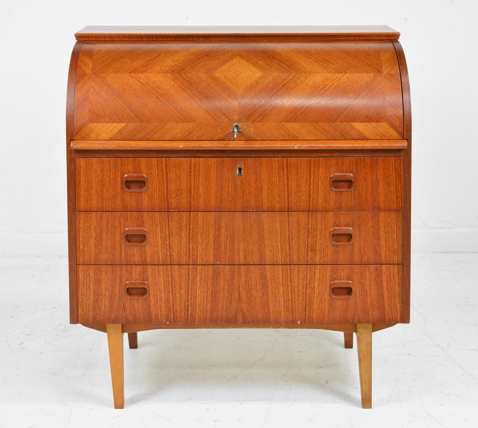 Mid Century Modern Cylinder Roll Desk #1 (1 of 8)