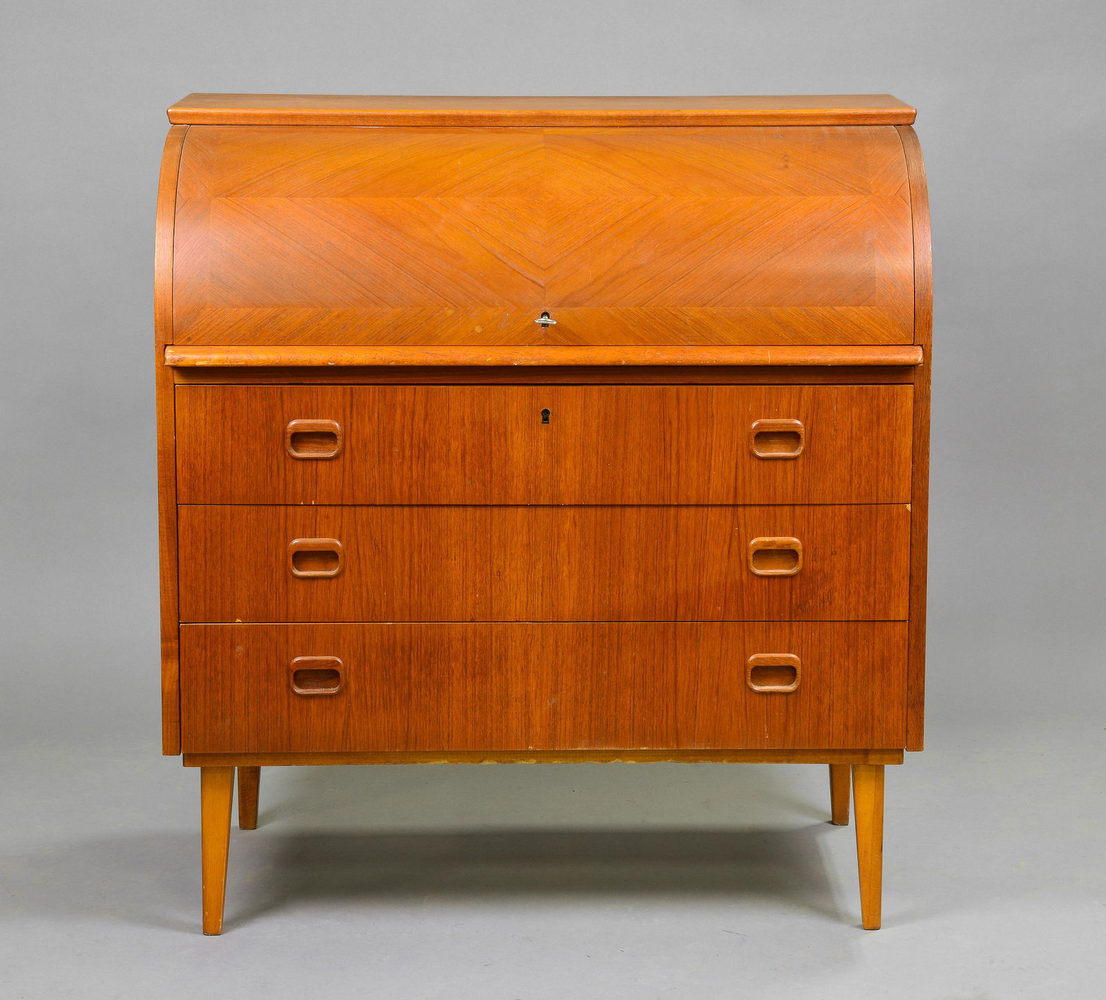 Mid Century Modern Cylinder Roll Desk #2 (1 of 8)