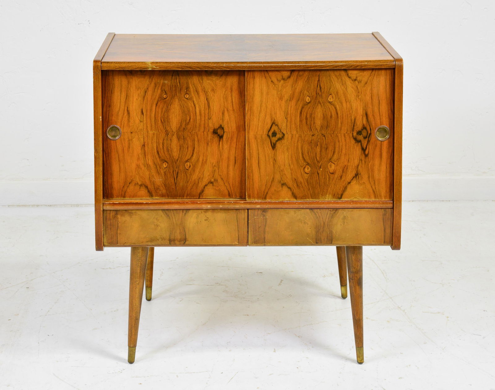 Mid Century Modern Sliding Door Record Cabinet #2 (1 of 7)