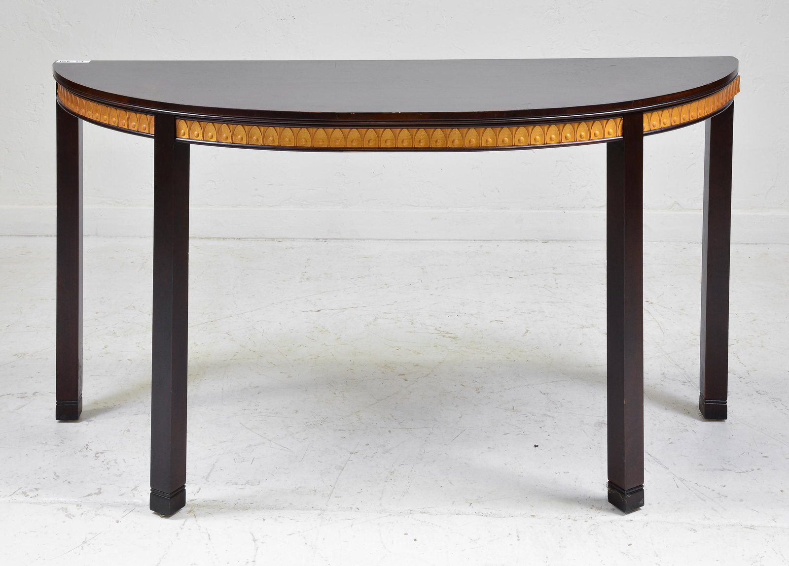 54? Demi Lune Console Table: 54? Demi Lune Console Table - 28 in tall x 55 x 21