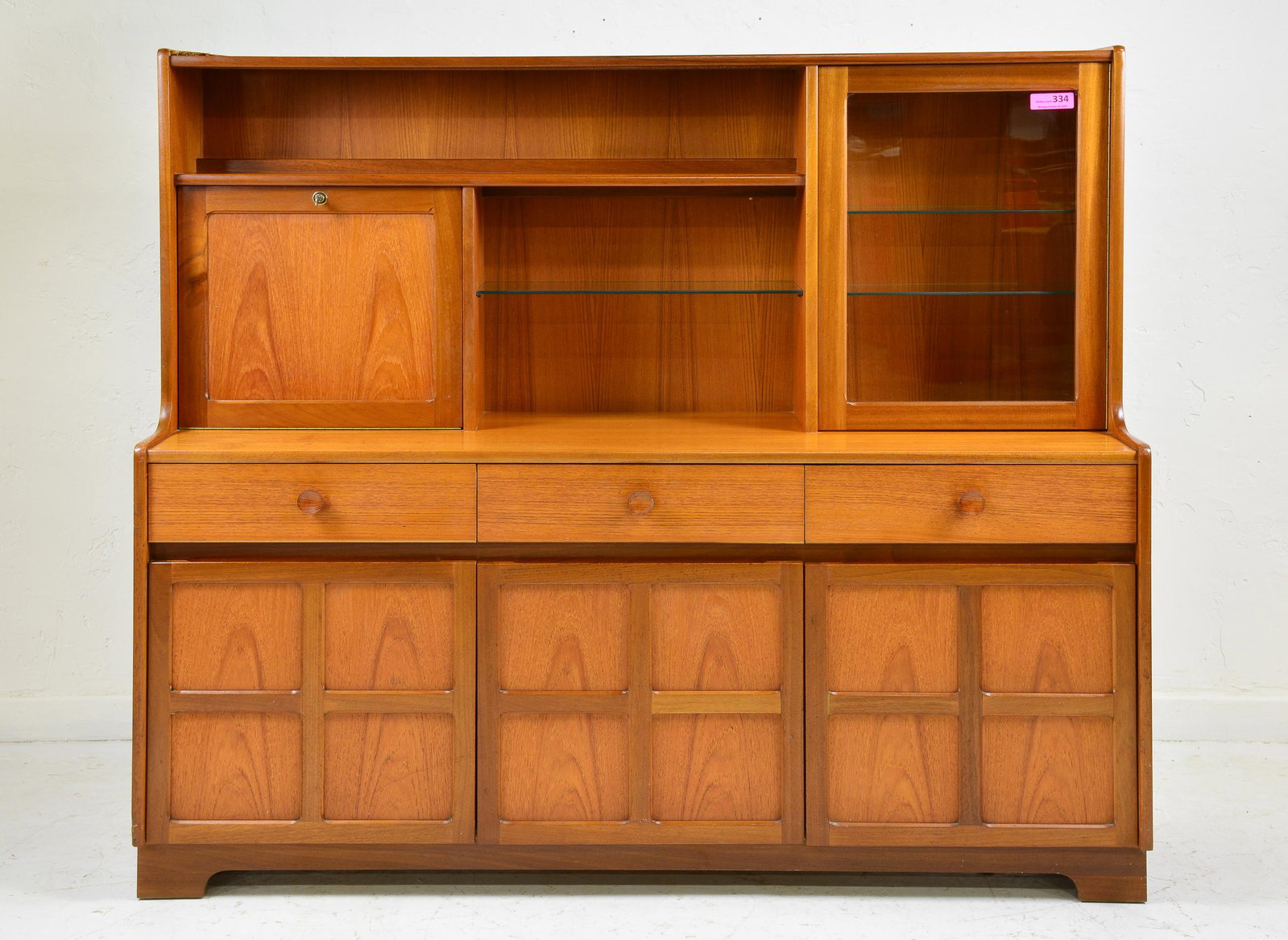 Mid Century Modern Drop Front Cabinet - Parker Knoll: Mid Century Modern Drop Front Cabinet - Parker Knoll - 55 in tall x 61 x 18