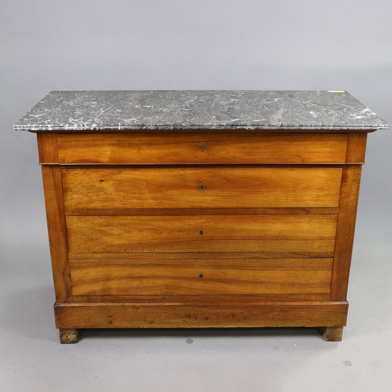 Louis Philippe Style Marble Top 4 Drawer Commode (1 of 6)