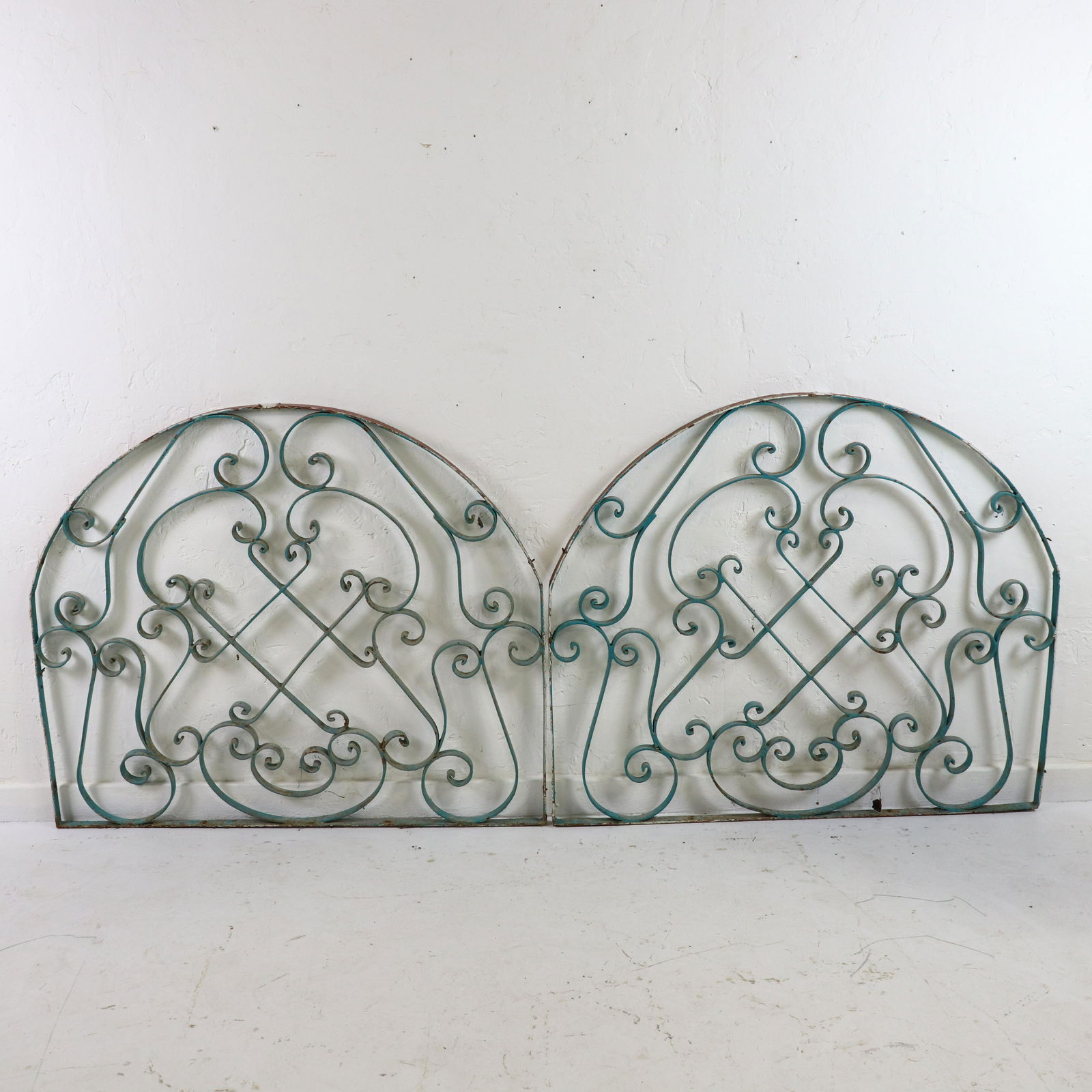 2 Painted Arch Top Iron Panels #1 (1 of 4)