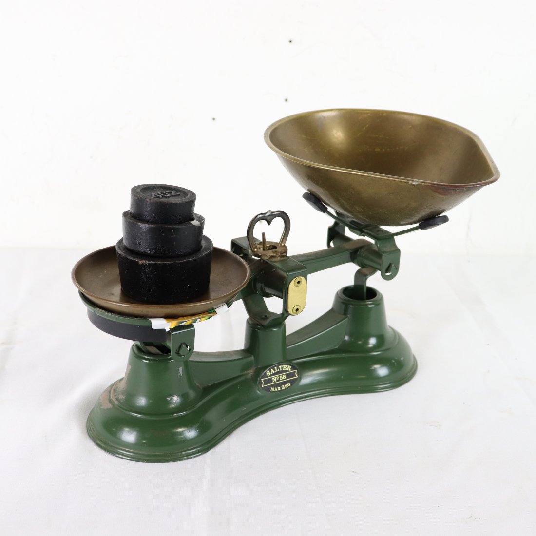 Green British Balance Scale With Weights (1 of 3)