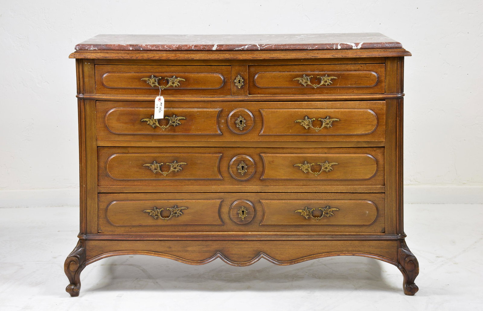 Fine French Walnut Marble Top Provincial Chest c.1880 (1 of 6)