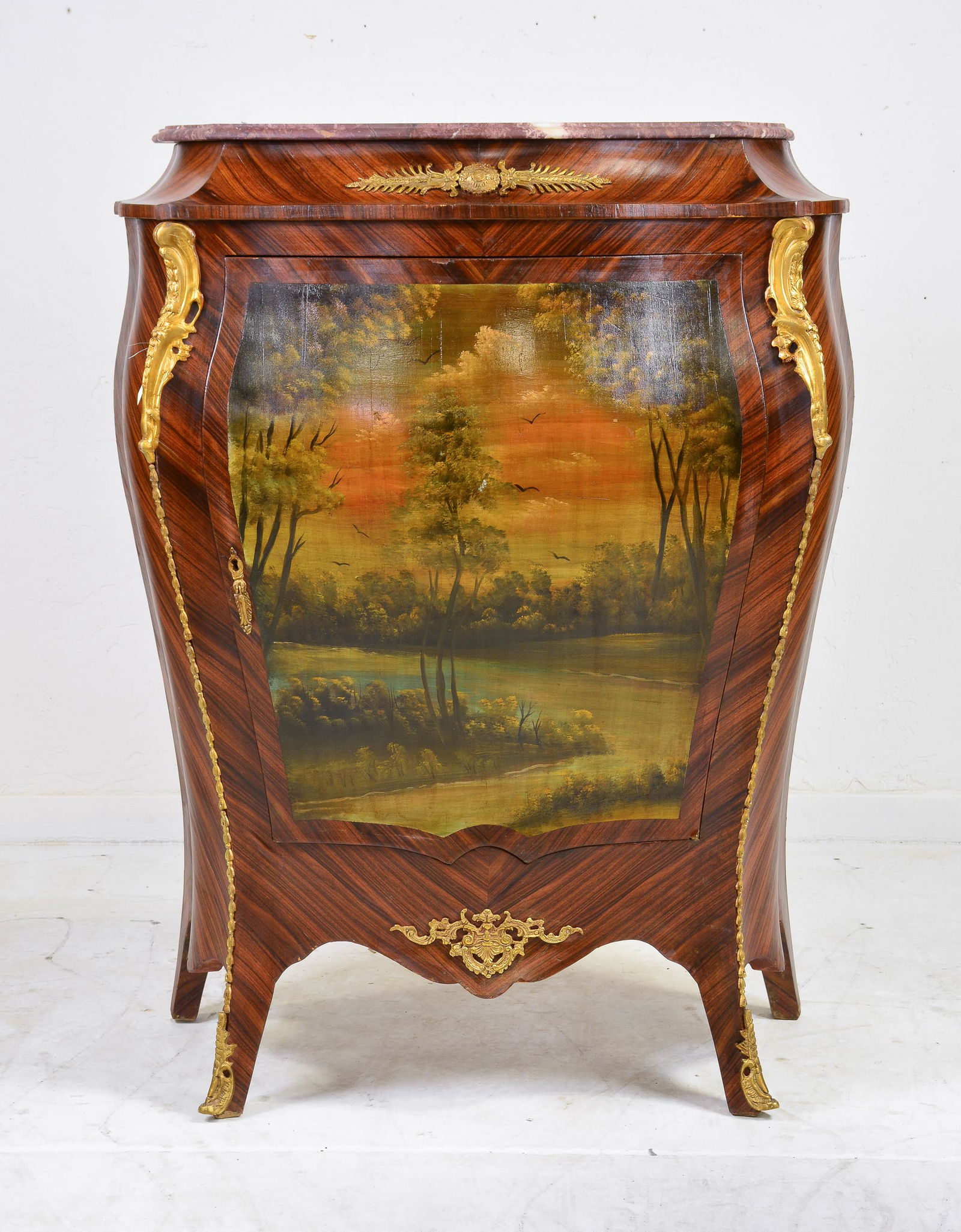 New Item, French Style Marble Top Single Door Cabinet (1 of 6)