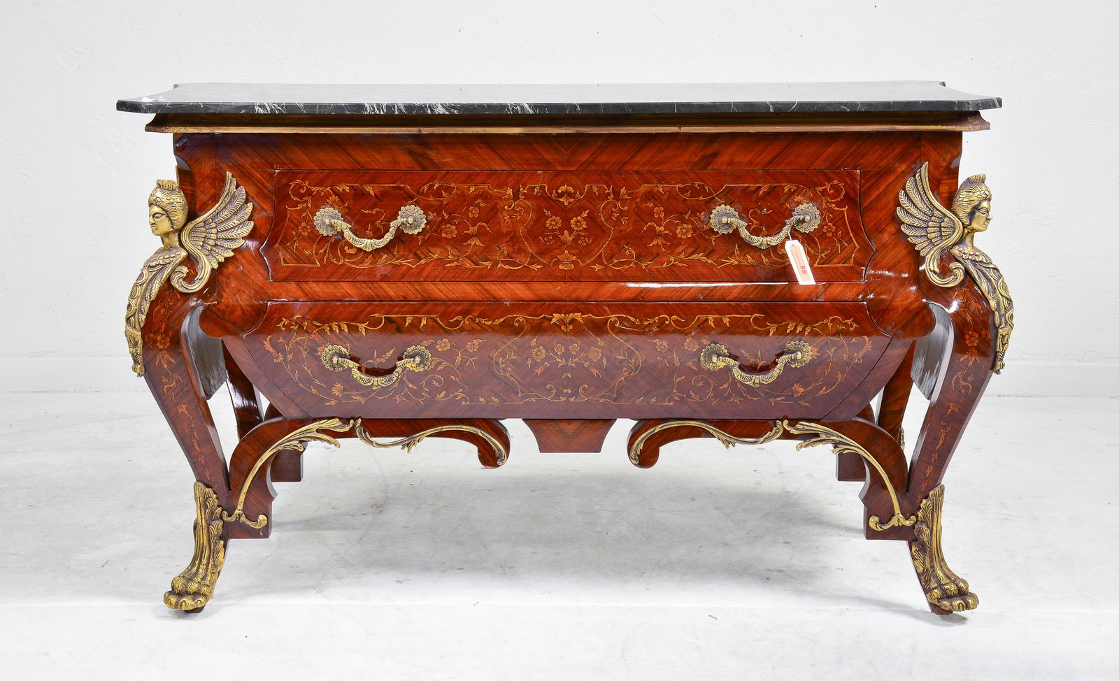 New Item, Egyptian Revival Marble Top 2 Drawer Commode (1 of 7)
