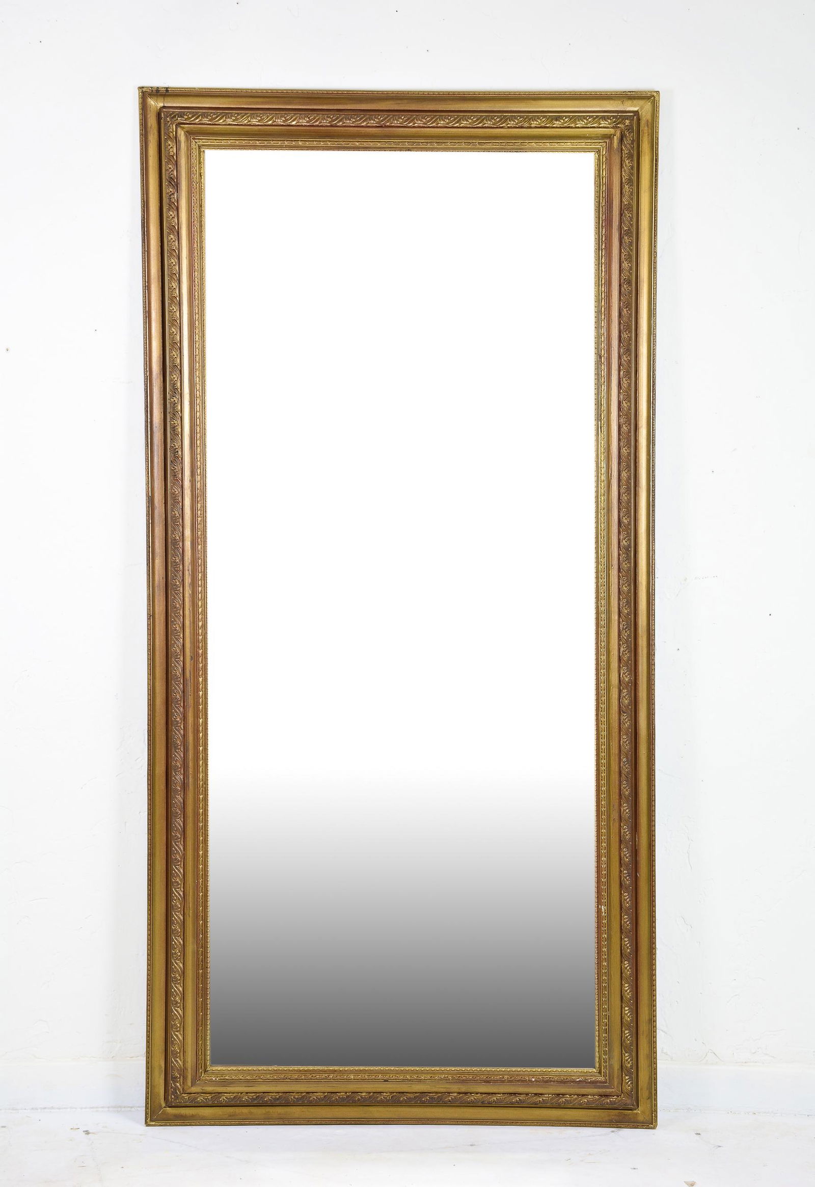 Large Rectangular Gold Framed Beveled Mirror (1 of 3)