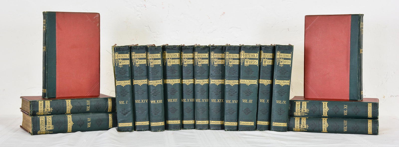 17 Vol. Charles Dickens Books - "Household Works" (1 of 2)