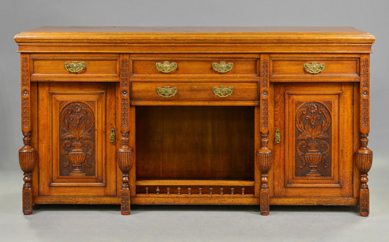 Victorian Carved Oak Server / Sideboard (1 of 7)