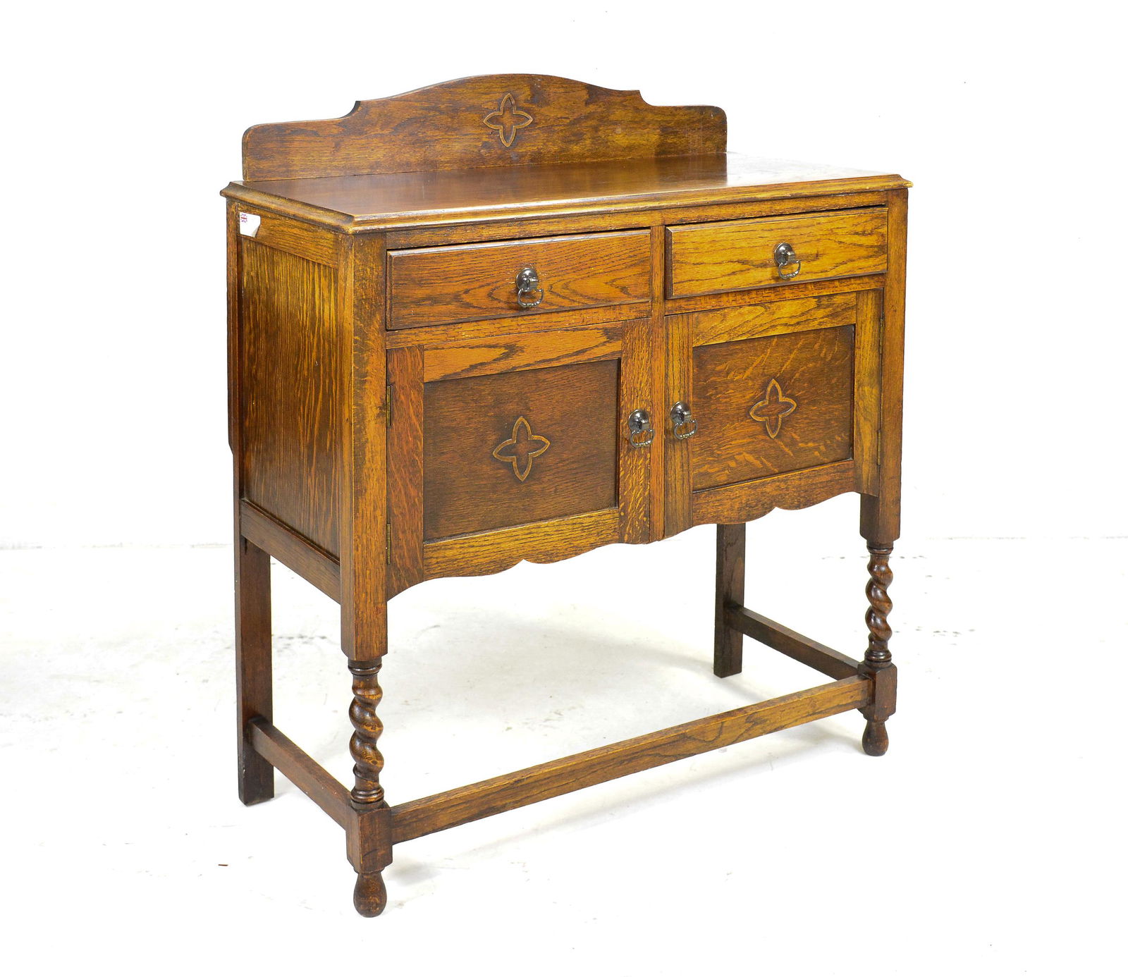 British Small Oak Barley Twist Server / Sideboard (1 of 3)