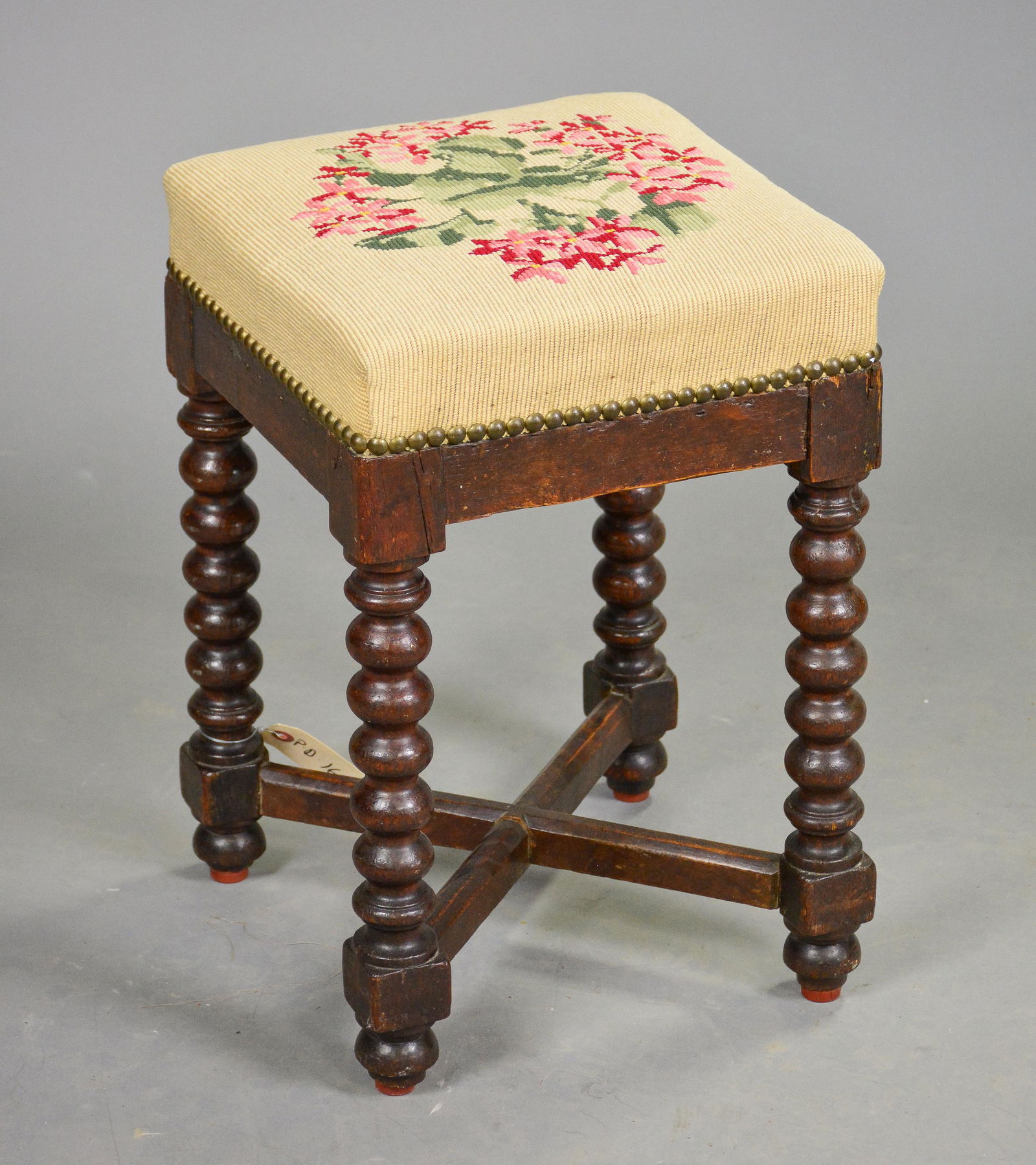 Small French Needlepoint Stool (1 of 2)