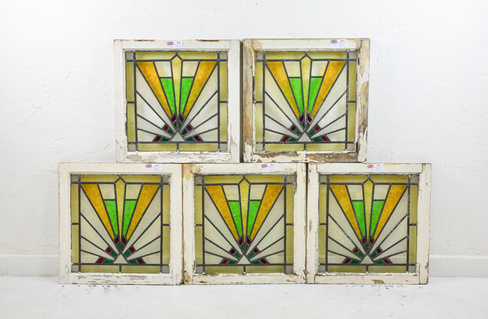 5 British Stained Glass Windows - Burst / Ray Pattern (1 of 4)