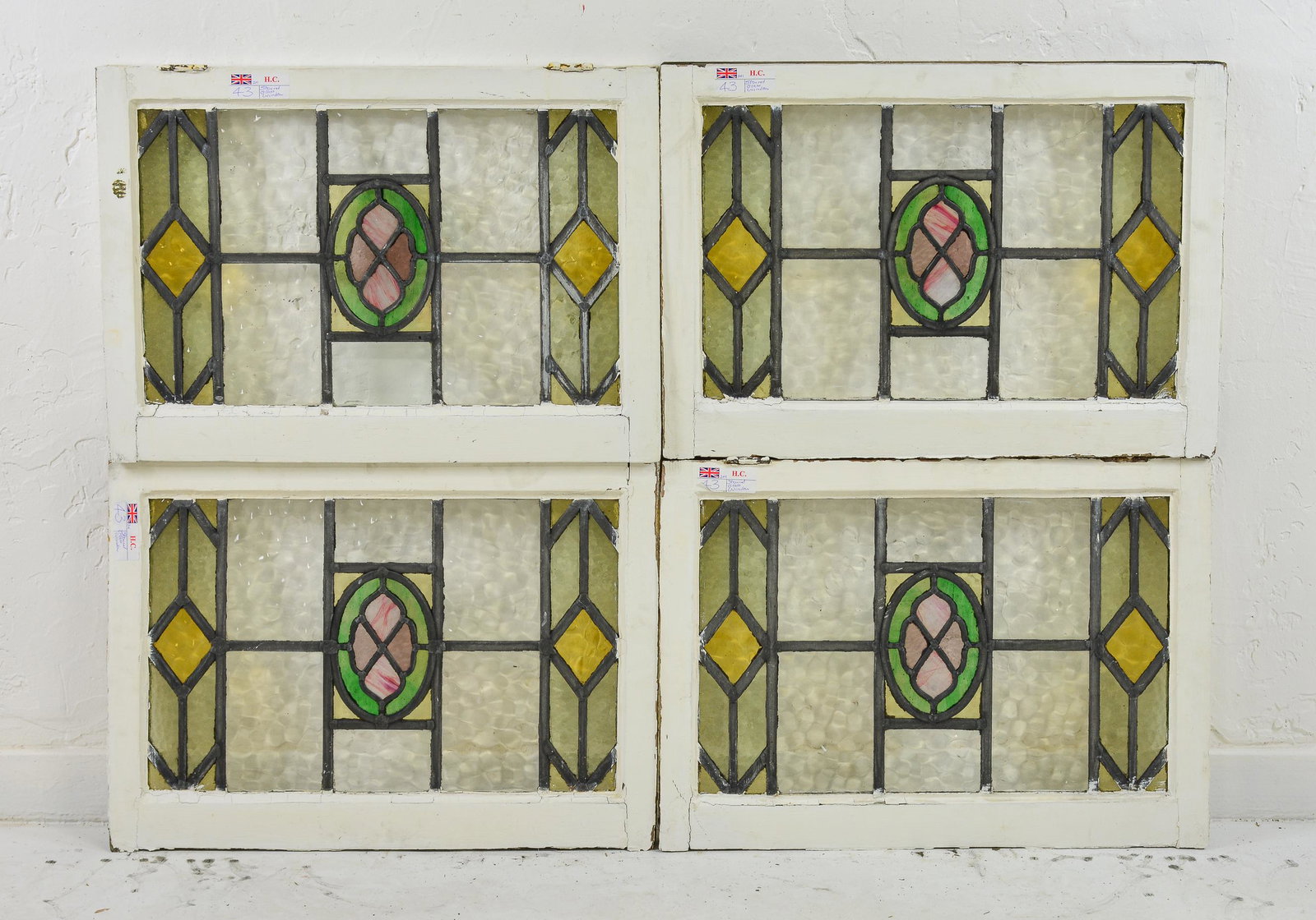 4 British Stained Glass Windows (1 of 2)