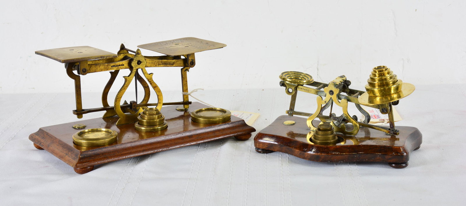 2 British Postal Scales with Weights (1 of 3)