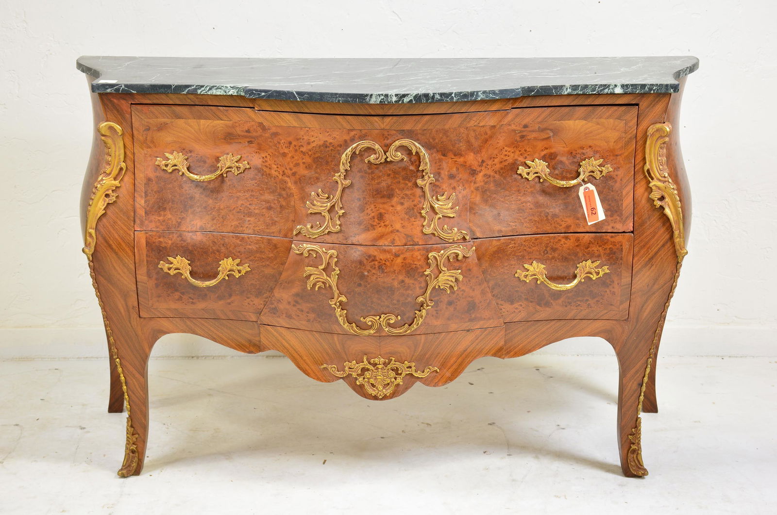 New Item, French Style Green Marble Top Chest (1 of 5)