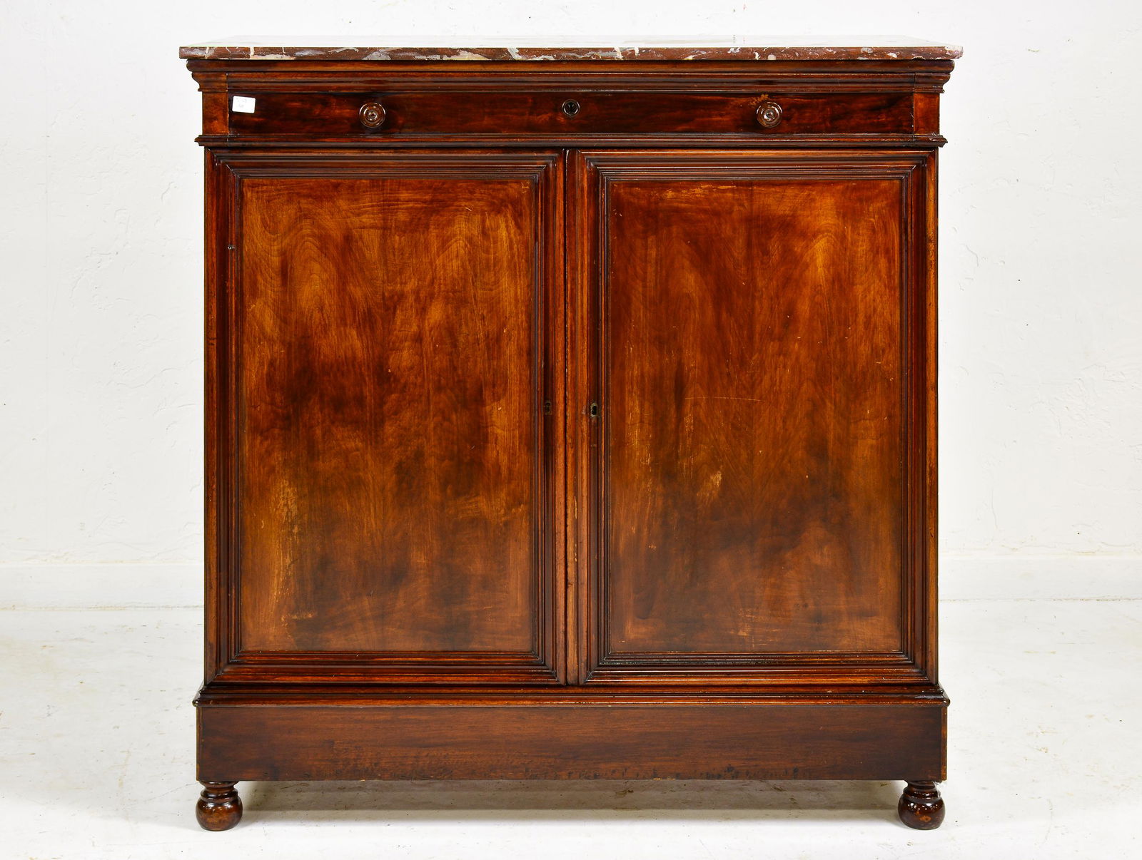 Louis Philippe Style Marble Top Cabinet / Server (1 of 7)