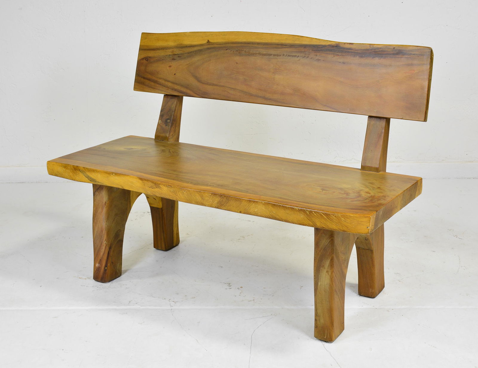 Live Edge Teak Bench (1 of 3)