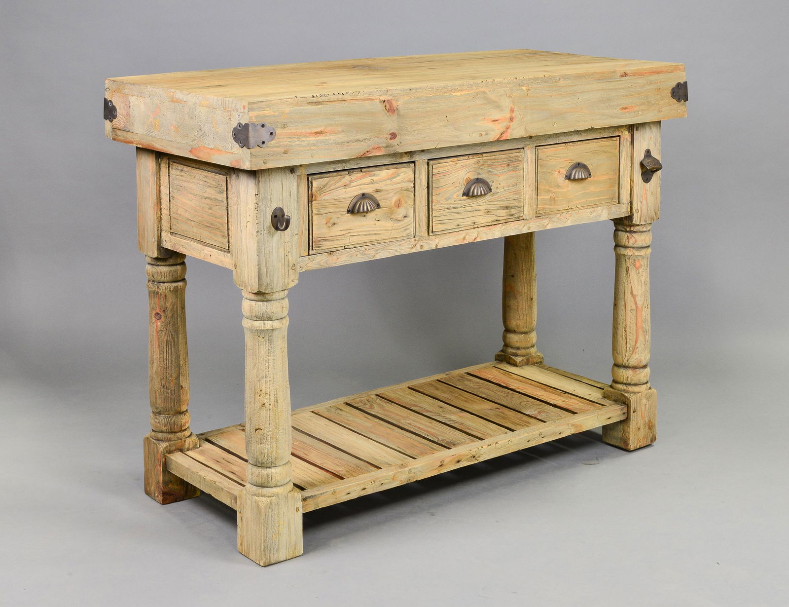 3 Drawer Farm House Kitchen Island (1 of 5)