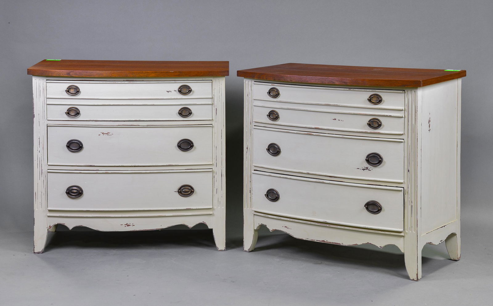 Pair of 3 Drawer Painted Base Chests (1 of 5)