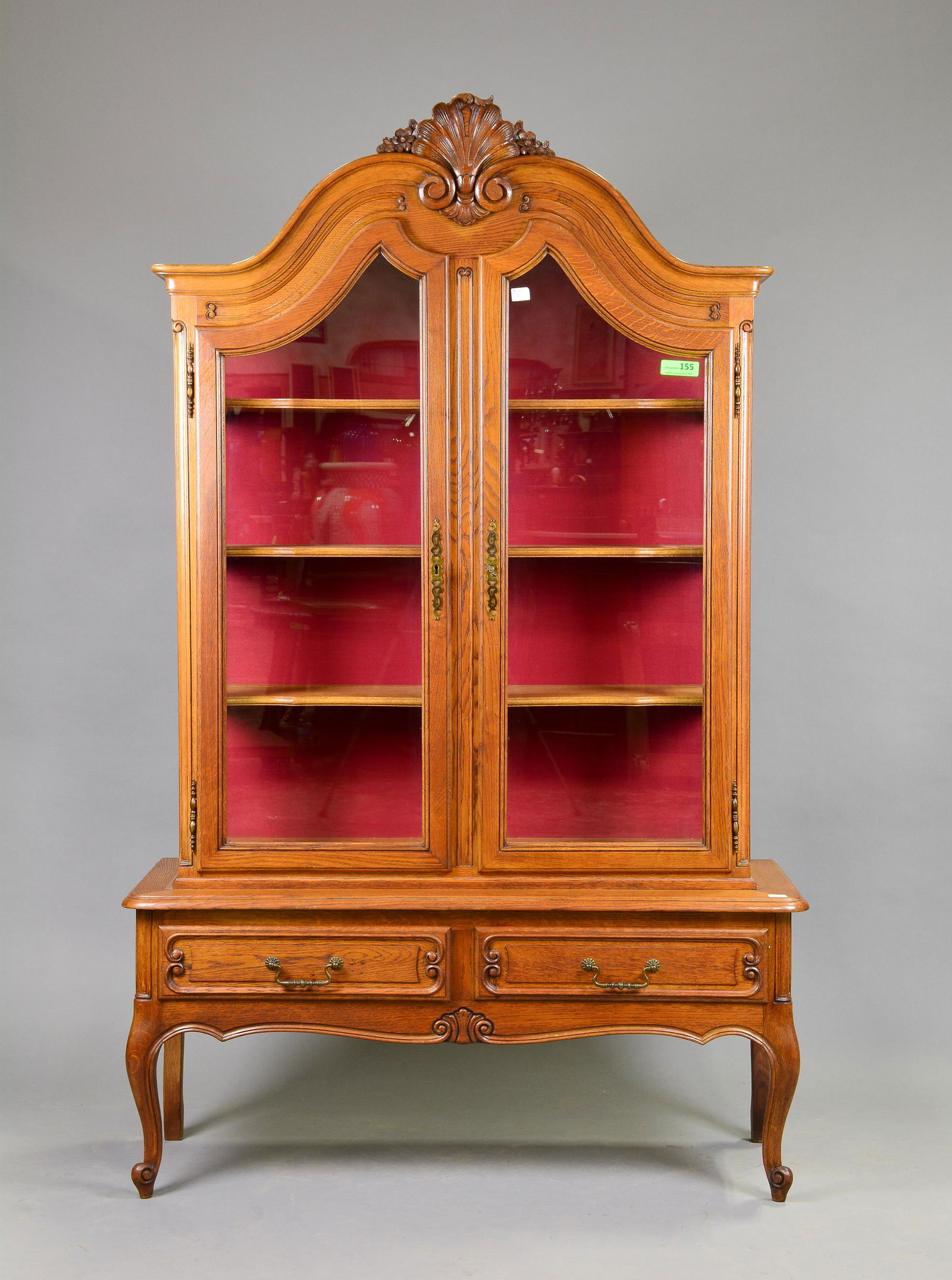 Country French Style Oak Showcase / Cabinet (1 of 7)