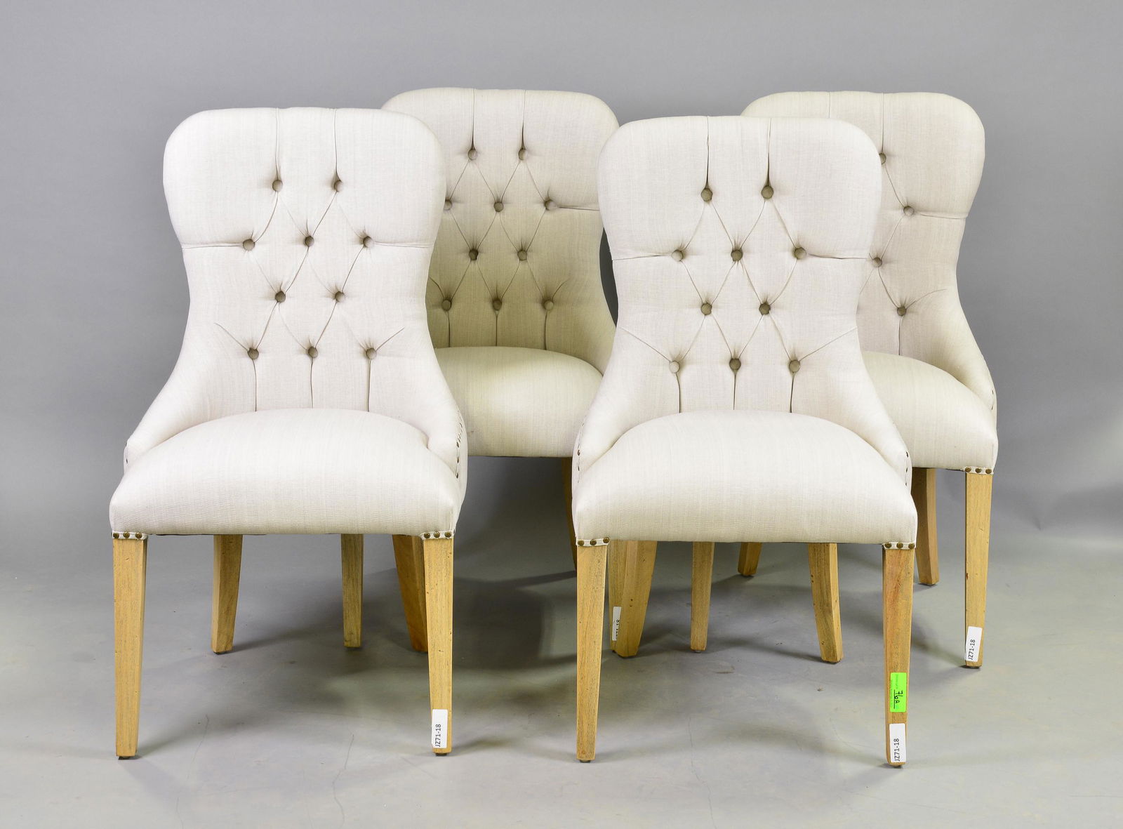 New Item, 4 Inverness Button Tufted Dining Chairs (1 of 3)