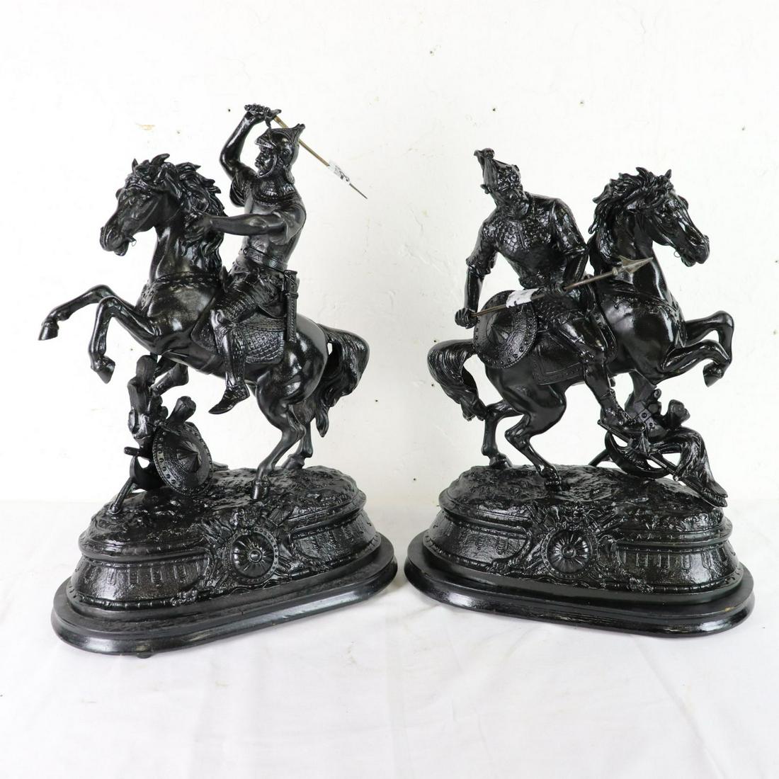 2 Spelter Marley Horse Figures (1 of 7)