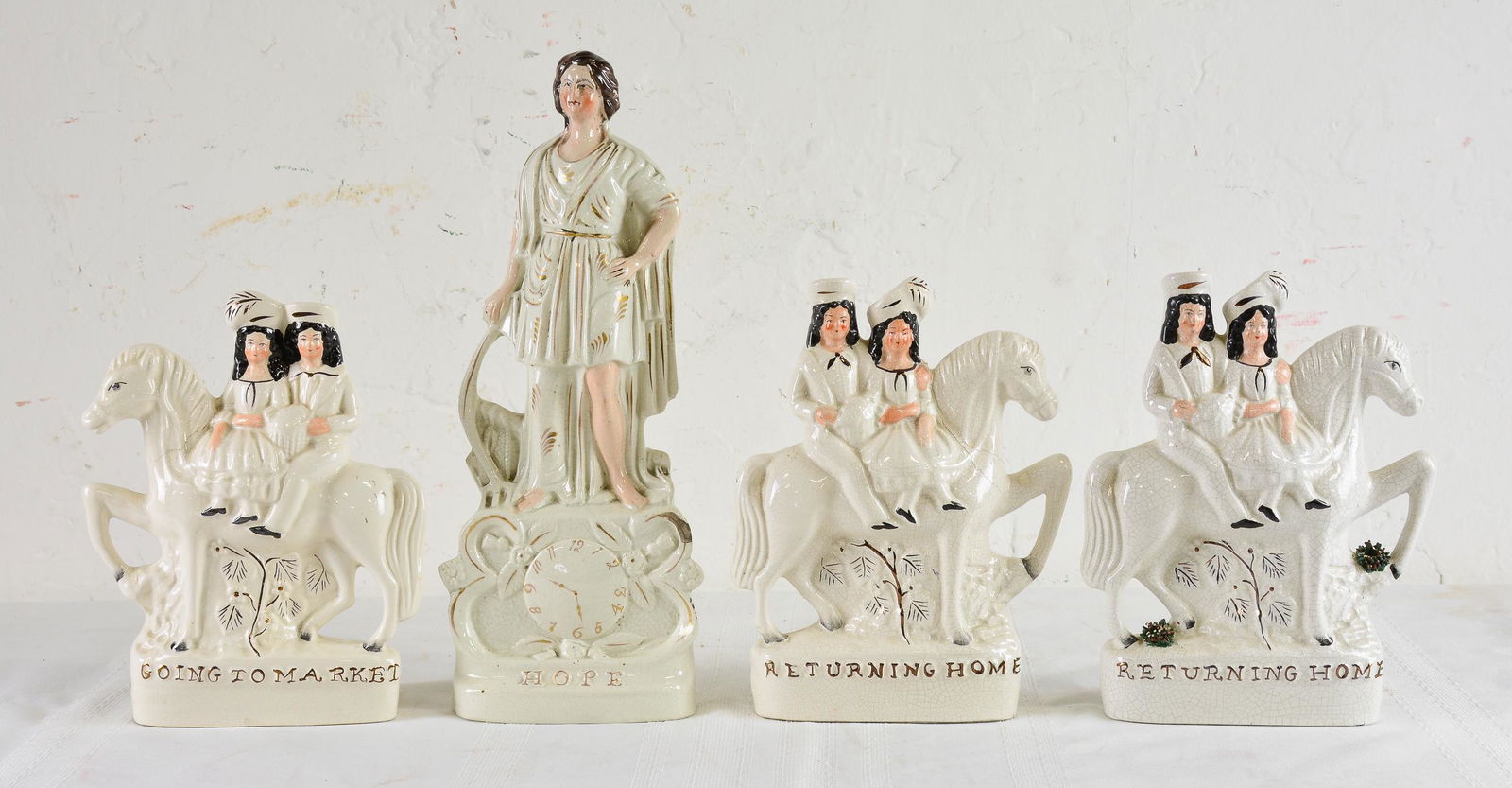 4 Assorted Staffordshire Figures (1 of 5)